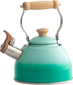 fun green kettle for a modern kitchen