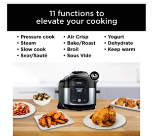 the Ninja FD302 has 11 cooking functions for ease of use
