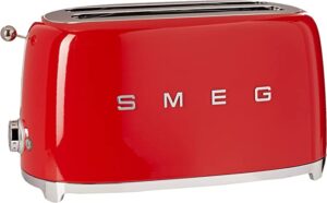 stylish high-end red smeg toaster