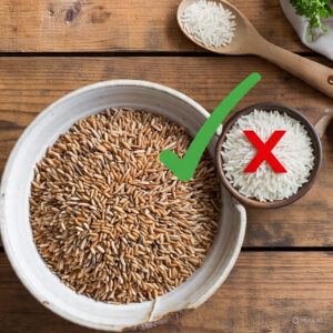 Choose whole grain bread, brown rice, or oats instead of white versions. They’re higher in fiber, help with digestion, and keep you feeling fuller longer - great for steady energy throughout the day.