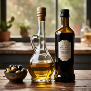 Healthy food swaps - Many bottled dressings contain sugar and additives. A homemade mix of olive oil and vinegar is cleaner and customizable with herbs or mustard.